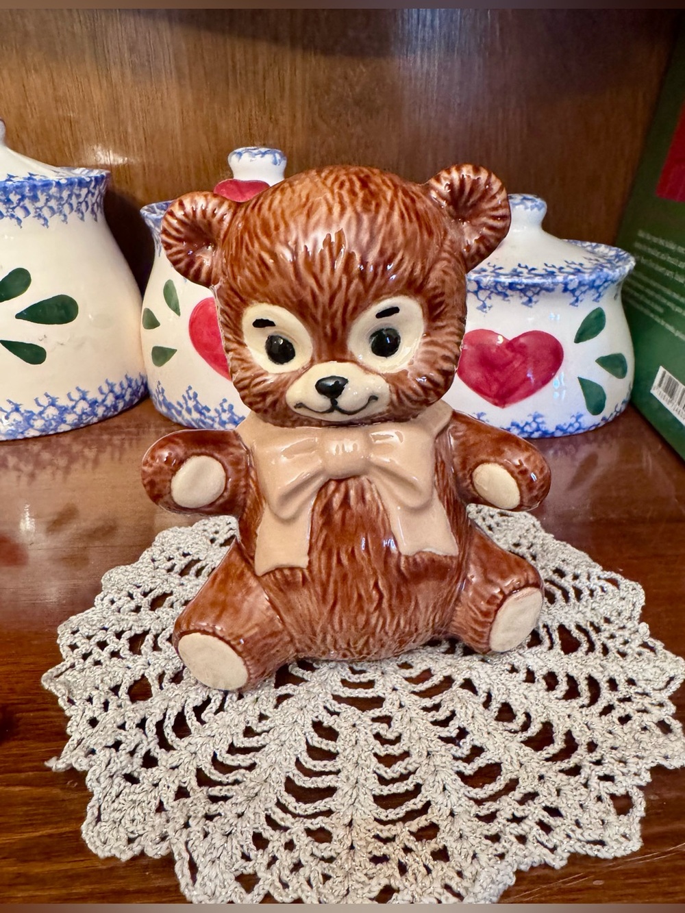 Vintage Ceramic Teddy Bear Piggybank